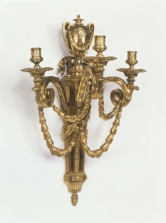 Wall Light; Philippe Caffieri, French, 1714 - 1774, master 1743), Paris, France; about 1765 - 1770; Gilt bronze; 64.8 x 41.9