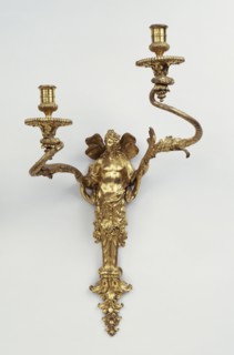 Pair of Wall Lights; about 1700; Gilt bronze