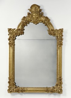 Mirror Frame; Paris, France; about 1690 - 1700; Carved and gilded oak; mirror glass; 203.2 x 127 x 10.2 cm, 80 x 50 x 4 in