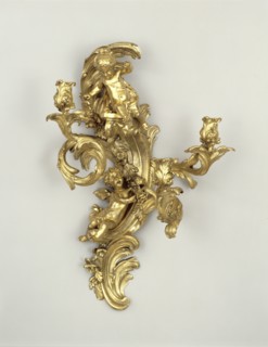 One of a pair of Wall Lights; French; Paris, France; 1745 - 1749; Gilt bronze; 72.4 x 47.6 x 26.7 cm