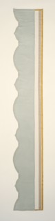 Upper inner proper left valence; Bruce Hutchison; 1993; Silk satin; with linen linings; 27.9 x 186.7 cm, 11 x 73 1,2 in