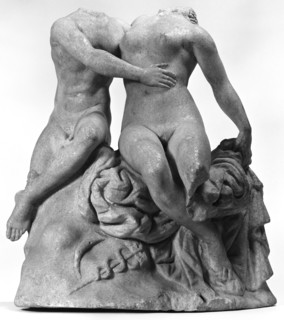 Imitation of a Statuette of Hermes and a Nymph Seated on a Rock; Europe, ?, late 18th century; Marble; 34 cm, 13 3,8 in