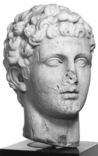 Head of a Youth; Roman Empire; 1st century B.C. - 1st century A.D; Marble; 30.5 × 21 × 24.9 cm, 12 × 8 1,4 × 9 13,16 in