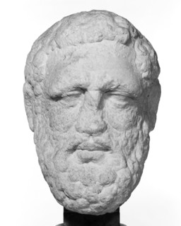 Unfinished Head of Bearded Herakles; 3rd - 2nd century B.C; Marble; 30.5 × 21.5 × 23 cm, 12 × 8 7,16 × 9 1,16 in