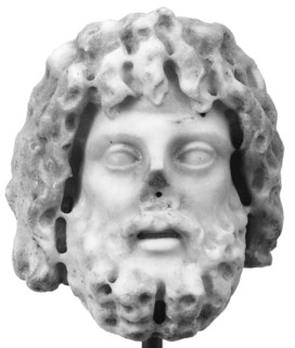 Head of a Statue of Sarapis; Roman Empire; 3rd century; Marble; 10.5 cm, 4 1,8 in