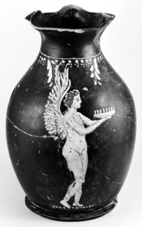 Gnathia Oinochoe; Gnathia, South Italy; 4th century B.C; Terracotta; 17.9 cm, 7 1,16 in