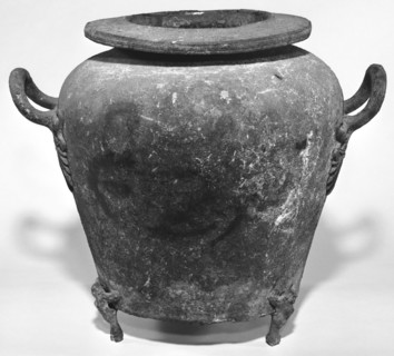 Etruscan Stamnos; Etruria; first half of 5th century B.C; Bronze; 30.1 × 23.7 cm, 11 7,8 × 9 5,16 in
