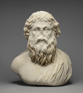 Portrait of a Philosopher; about A.D. 400; White Marble; 53 × 45.7 × 32.8 cm, 20 7,8 × 18 × 12 15,16 in