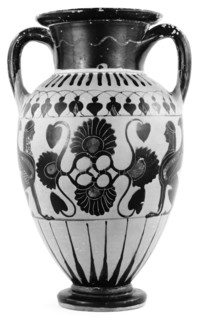 Chalcidian Amphora; Chalcis, Greece; about 530 B.C; Terracotta; 31 cm, 12 3,16 in
