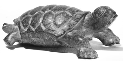Imitation of a Toy Tortoise; Eastern Mediterranean, ?, 20th century; Basalt, black; 12.2 cm, 4 13,16 in