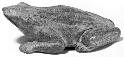 Imitation of a Toy Frog; Eastern Mediterranean, ?, 20th century; Yellow-brown hardstone; 10.2 cm, 4 in