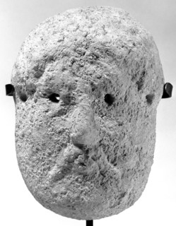 Mask of a Bearded Male; Roman Empire, Italy ?, 1st century; Terracotta; 9.8 × 7 cm, 3 7,8 × 2 3,4 in