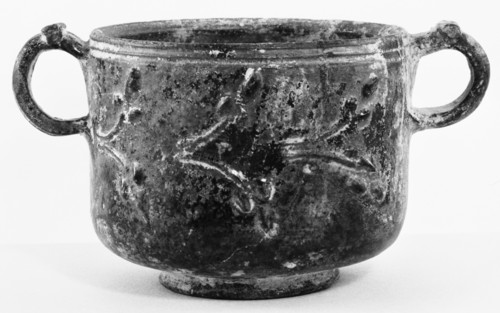 Green-Glazed Skyphos; Asia Minor, ?, 1st century B.C. - 1st century A.D; Terracotta; 6.6 × 8.1 cm, 2 5,8 × 3 3,16 in