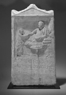 Grave Stele of Menekrates; Asia Minor; about 150 B.C; Marble; 55 × 30.5 × 6 cm, 21 5,8 × 12 × 2 3,8 in