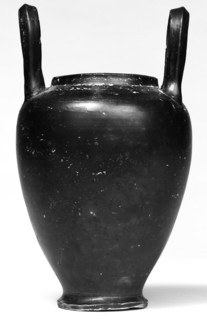 Campanian Black Lebes; Campania, South Italy; 323 - 31 B.C; Terracotta; 20.7 × 7.2 cm, 8 1,8 × 2 13,16 in