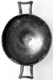 Campanian Black Kylix, Stemless, Campania, South Italy, Europe; 323 - 31 B.C; Terracotta; 6.4 x 19 x 12.4 cm