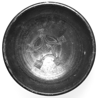 Campanian Black Bowl; Campania, South Italy, Europe; 323 - 31 B.C; Terracotta; 6.8 x 17.6 cm, 2 11,16 x 6 15,16 in