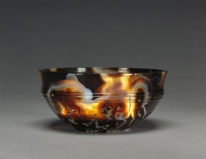 Stone Bowl; Egypt; 1st - 2nd century; Agate; 3.8 × 9.1 cm, 0.508 kg, 1 1,2 × 3 9,16 in., 1.12 lb