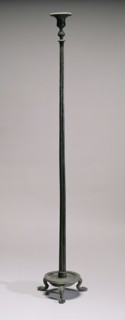 Candelabrum with Lion's Paws; Italy; 1 - 79; Bronze with silver inlay; 162 × 22.9 × 22.9 cm, 63 3,4 × 9 × 9 in