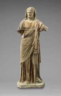 Statue of Draped Female, Originally with Portrait Head; Italy; A.D. 160–190; Marble; 191 cm, 75 3,16 in