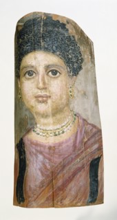 Mummy Portrait of a Woman; Attributed to Malibu Painter, Romano-Egyptian, active 75 - 100, Egypt; 75 - 100; Encaustic on wood