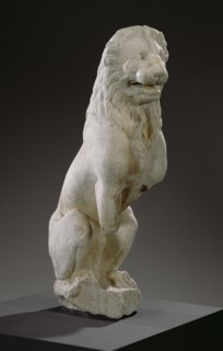 Funerary Lion; Attica, Greece; about 310 B.C; Marble; 109.5 × 27.6 × 40.3 cm, 43 1,8 × 10 7,8 × 15 7,8 in