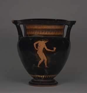 Mixing Vessel with a Dancing Girl; Myson, Greek, Attic, active 500 - 475 B.C., Athens, Greece; about 490 B.C; Terracotta