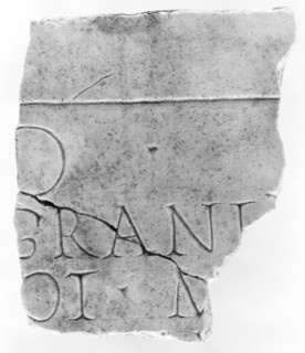 Fragment of a Funerary Inscription; Roman Empire; early 2nd century; Marble; 15.5 x 13 cm, 6 1,8 x 5 1,8 in