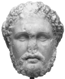 Portrait of Philip II; Roman Empire; 1st–2nd century A.D; Italian marble; 28 cm, 11 in