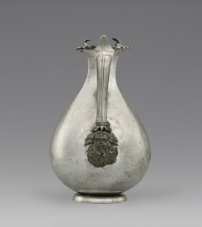 Oinochoe; Eastern Mediterranean; 50-25 B.C; Silver; 21.5 x 14.1 cm, 8 7,16 x 5 9,16 in