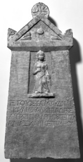 Grave Stele of Antonina; Asia Minor; A.D. 216–217; Asia Minor marble; 69.5 × 34.5 cm, 27 3,8 × 13 9,16 in