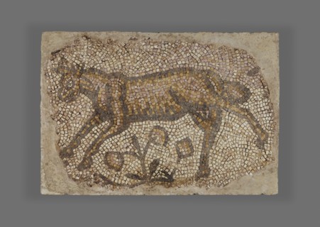 Mosaic Fragment of Bull; Syria; 5th - 6th century; Mosaic; 75 × 109.2 cm, 29 1,2 × 43 in