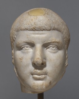 Portrait of a Young Man; Roman Empire; about 220; Marble; 24.5 × 19 × 14.5 cm, 9 5,8 × 7 1,2 × 5 11,16 in