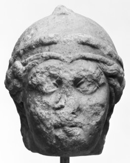 Head of Athena; Greece; early 4th century B.C; Marble; 19.9 × 15.5 × 17 cm, 7 13,16 × 6 1,8 × 6 11,16 in