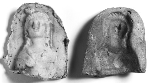 Mold of a Small Bust; Tarentum, Taras, South Italy, Europe; 350 - 340 B.C; Terracotta; 5.7 cm, 2 1,4 in
