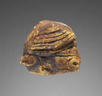 Pendant: Horse's Head in Profile; Italy; 500 - 400 B.C; Amber; 37 × 36 × 18.5 mm, 1 7,16 × 1 7,16 × 3,4 in