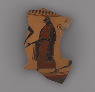 Attic Black-Figure Neck Amphora Fragment; Attributed to Affecter, Greek, Attic, about 540 - 520 B.C., Athens, Greece