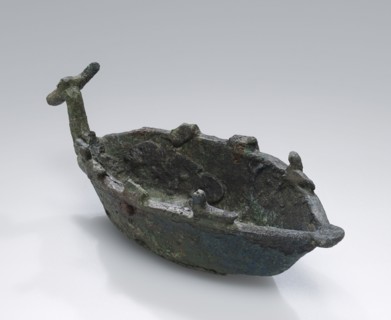 Lamp; Sardinia, Italy; about 600 B.C; Bronze; 15 cm, 5 7,8 in