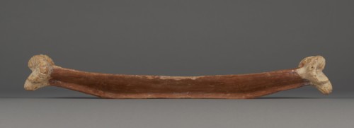 Vase in the Shape of a Boat with Rams' Heads; Etruria; 5th century B.C; Terracotta; 6.4 × 11.8 × 44.5 cm