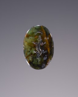 Engraved Gem; Roman Empire; 3rd century; Green chalcedony; 1.2 cm, 1,2 in