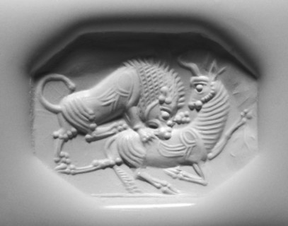 Pyramidal Stamp Seal; about 500 B.C; White chalcedony; 1.3 × 1.7 × 2.2 cm, 1,2 × 11,16 × 7,8 in