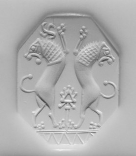 Octagonal Pyramidal Stamp Seal; Persian Empire; about 500 B.C; Blue chalcedony; 1.9 × 1.5 cm, 3,4 × 5,8 in