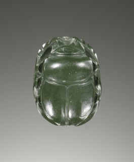 Scarab; about 500 B.C; Green jasper; 0.9 × 1.6 × 1.2 cm, 3,8 × 5,8 × 1,2 in