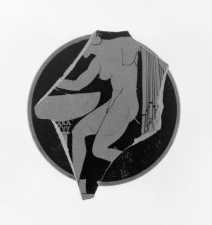 Attic Red-Figure Kylix Fragment; Attica, Greece; about 510 B.C; Terracotta; 9.5 cm, 3 3,4 in
