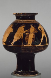 Attic Red-Figure Psykter; Attributed to Smikros; Athens, Greece; about 510 B.C; Terracotta; 33 × 25.5 cm, 13 × 10 1,16 in