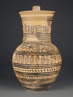 Pitcher with Animals; Athens, Greece; 750 - 700 B.C; Terracotta; 22.9 cm, 9 in