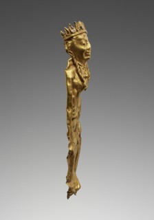Applique; Cerveteri, Etruria; 525 - 500 B.C; Gold and glass; 4.1 × 1 × 0.5 cm, 1 5,8 × 3,8 × 3,16 in