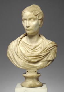 Bust of a Woman; Rome, Lazio, Italy; 150 - 160; Marble; 67.5 × 42.5 × 20 cm, 26 9,16 × 16 3,4 × 7 7,8 in