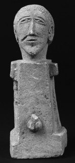 Small Herm; Macedonia, Greece; 1st century B.C; Limestone; 33 × 13 × 10.6 cm, 13 × 5 1,8 × 4 3,16 in