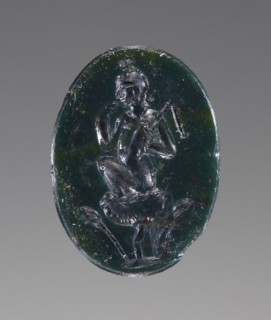 Engraved Gem; Roman Empire; 2nd - 4th century; Bloodstone; 1.7 x 1.2 cm, 11,16 x 1,2 in
